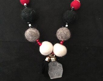 Felt Ball Necklaces