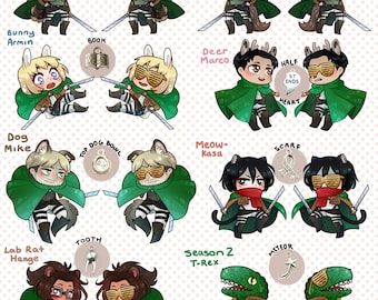 SNK Pet Glitter Keychains (12 OPTIONS)