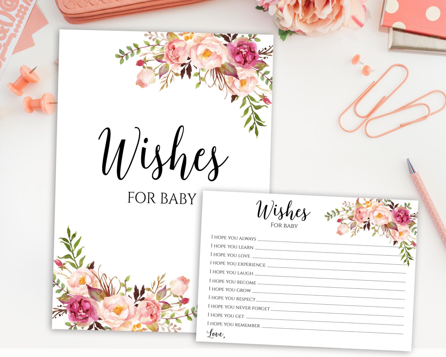 Wishes For Baby Baby Shower Printable Wishes For Baby