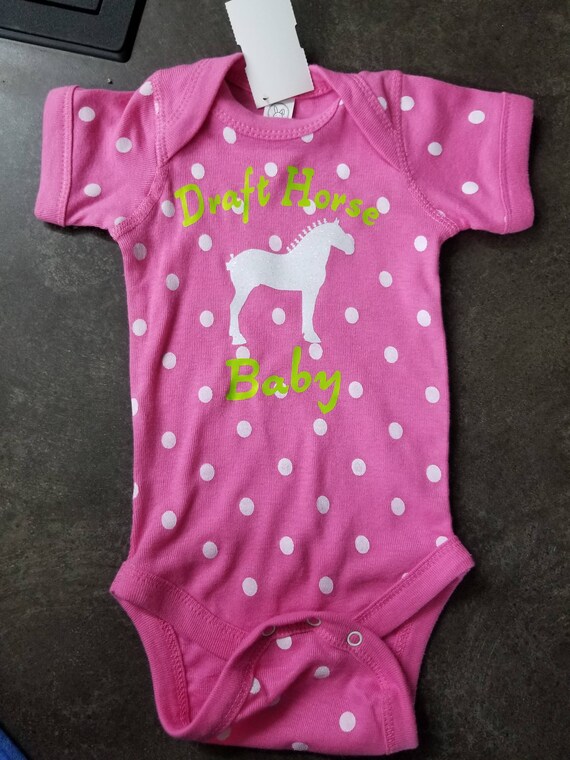 Draft Horse Baby Girl Onesie