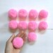 Sweet Pink Big Pom Pom 2 inches, Boho Decor Party Decor yarn pom pom