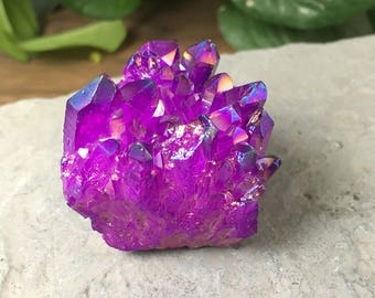 Purple Aura Quartz Cluster -57g