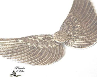 1 support silver 101x85mm wings chandelier statement necklace