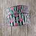 5 yards Flowers and stripes ribbon 7/8 and 1-1/2