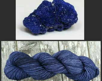 Hand Dyed Yarn, Superwash Merino Worsted Weight Tonal Yarn Perfect for Hats, Cowls, Scarves and Sweaters - Azurite