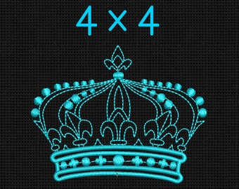 Machine Embroidery Designs Embroidery Crown Digital embroidery Maschin en stickerei design of machine embroidery hoop 4 x 4 in