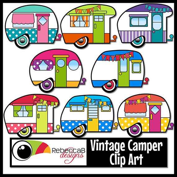 Download Vintage Camper Clip Art Retro Camper Clipart Vintage