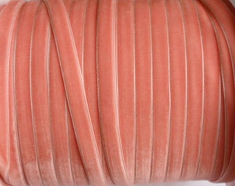 3/8 inches Velvet Ribbon in Peach RY38-14