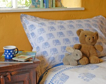 Elephant Duvet Cover Hand Block Printed on Organic Cotton