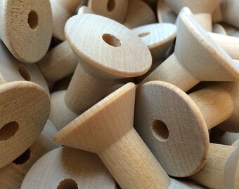 Large Wood Thread Spool, 10 pcs