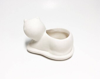 Jardinière en chat en céramique
