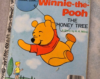 Vintage Children's Book Winnie the Pooh the Honey Tree Little Golden Book