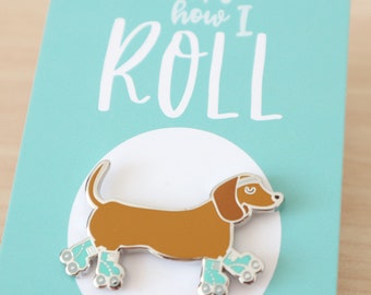 Sausage dog pin / Dachshund pin / Dog enamel pin / Hard enamel pin / Sausage dog gift / Cute enamel pin / Dachshund enamel pin / Dog lapel