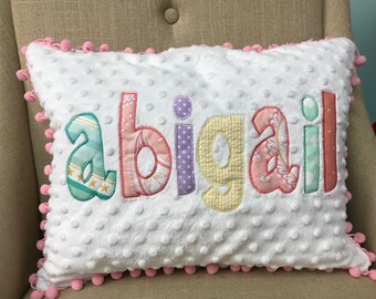 Personalized Pillow Cover- Custom Travel Pillow Case- Throw Pillow Cover -Monogrammed Pillow - Name Pillow