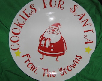 Cookies for Santa plate ....PERSONALIZED!!