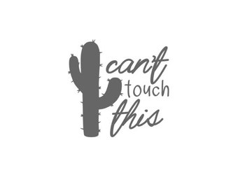 Vinyl Add On | Can't Touch This Cactus | Over Collar Pet Bandana | Tie Up Pet Bandana | Dog & Cat Accessories