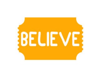 Believe Golden Ticket Decal