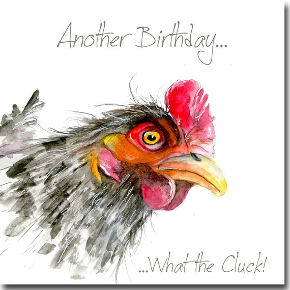 Was die gackern lustiges Huhn Geburtstag Karte Hahn Hahn
