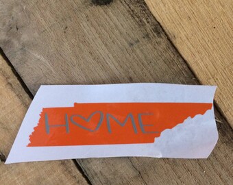 Tennessee decal. Tennessee sticker. TN home sticker. TN home decal.