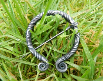 Medium Handforged Celtic Brooch, Archaeology Inspired Ancient Design
