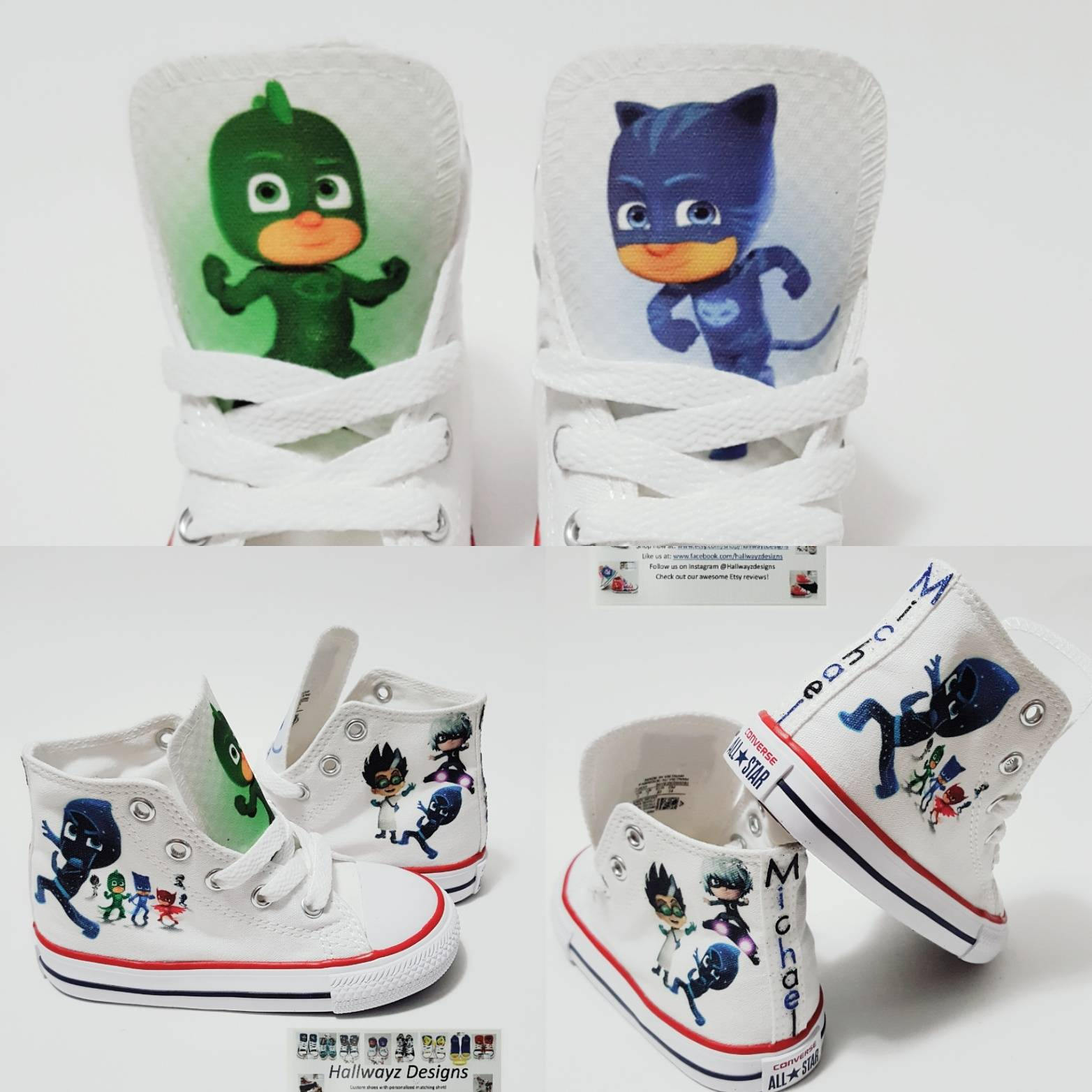 PJ Masks shoes Custom Converse Catboy Gekko Owelette