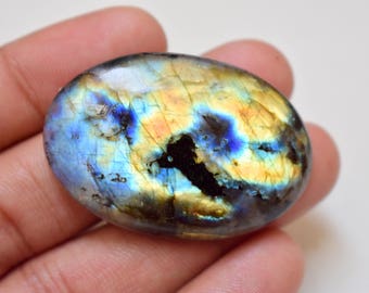 44 x 30 AAA Flashy Labradorite Gemstone cabochon - hand polished - Labradorite pendant - #GP6114