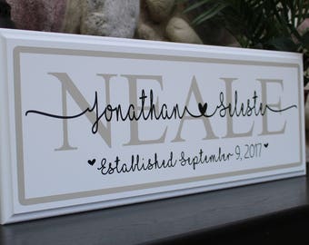bridal shower gift for wedding-Bride groom gift-for her-Personalized engagement gift for couple-bride-last name wedding gift -unique wedding