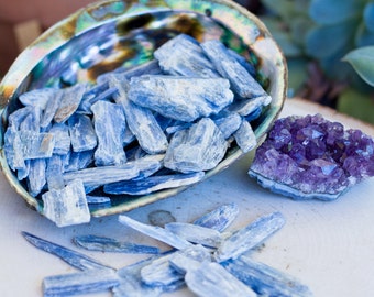 4 Kyanite Specimens | Kyanite Rough Stone | Healing Stones | Healing Crystals | Crystal Specimen