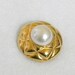 SPRING SALE - Faux Pearl Gold Tone Scarf Clip, Vintage Item, Wear as Brooch, Dress Clip