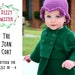 Girls coat sewing pattern, childrens jacket digital download, sixties coat pattern, mod style PDF pattern