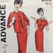 Advance 9173 junior misses dress & jacket size 15 bust 35 vintage 1960's sewing pattern Uncut