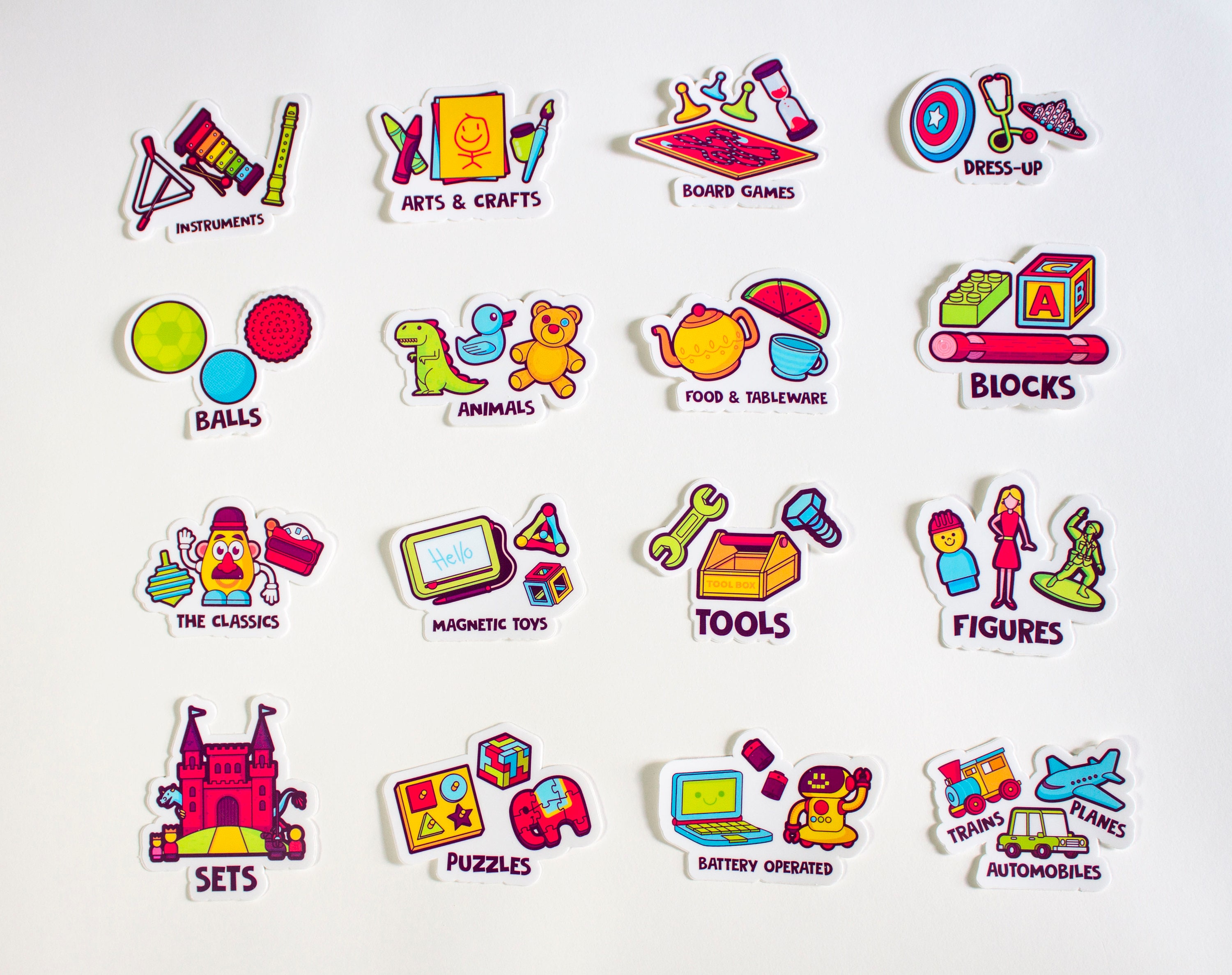 Toy Organization Labels Vinyl Stickers for Toy Organizing