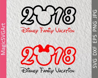 Disney Vacation 2018 Inspired Mickey Mouse Ears svg, dxf, eps,png, jpg