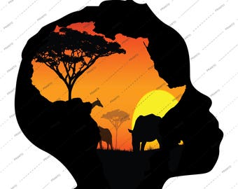 Africa Map Wall Art Print Black And Orange Contemporary African Pride Travel Lover Africa Map Wall Art Print Black And Orange Contemporary African Pride Travel Lover
