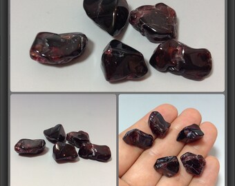 Rhodolite Garnet/ not drilled/ 5 stones