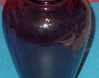 Vintage Mid Century Art Deco Purple Amethyst Glass Vase
