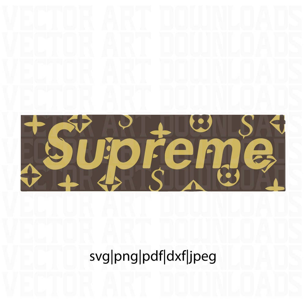 Supreme X Louis Vuitton Box Logo Stickers