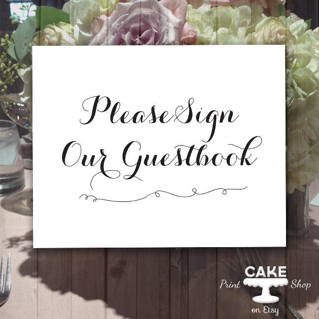 guest book sign template