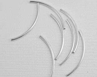 Silver plated tubes, 2x40mm - #1758