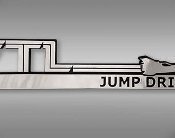 FTL Faster Than Light Jump Drive - Battlestar Galactica Car Emblem - Chrome Plastic Not a Decal / Sticker