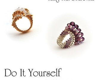 Step by step INSTANT download Pdf beading PATTERN Ring #7