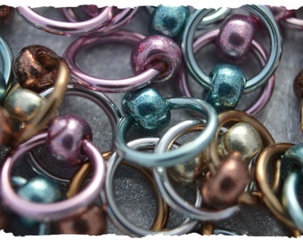 Ringlets "Galvanized" stitch markers, ring markers, knitting markers, snag free, dangle free