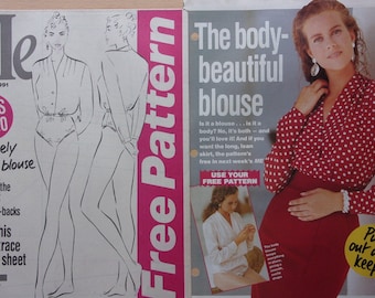 sewing patterns I free pattern 11 - Bodysuit blouse for women