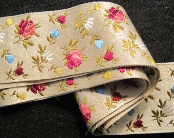 Antique Silk Ribbon Roses Victorian French