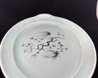 Lu-Ray Green Pastels Platter, #1049, 13 in x 9.75 in