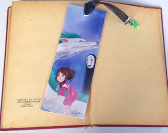Handmade spirited away - illustrated, laminated, bookmark