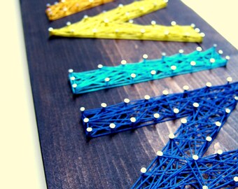 Five Letters Modern String Art Tablet