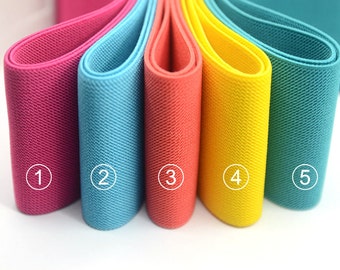 3 inch , 75mm Wide Colored Double-side Twill Elastic Band // Waistband Elastic //Heavy Duty Elastic // Sewing Elastic- 1 Yard