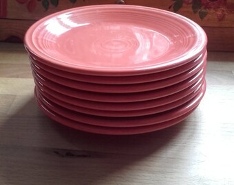 Fiesta ware bread and butter Plates Persimmon 10.5'' inches Homer Laughlin