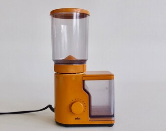 Braun Electric Coffee Grinder / Surgar Mill KMM10 by Reinhold Weiss / Orange